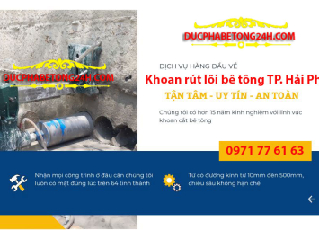 Bảng báo giá khoan rút lõi bê tông TP. Hải Phòng