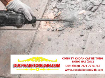 Đục nền nhà xưởng cũ để cải tạo hệ thống thoát nước