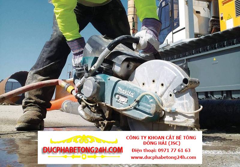 Cắt tường bê tông bằng lưỡi cắt kim cương