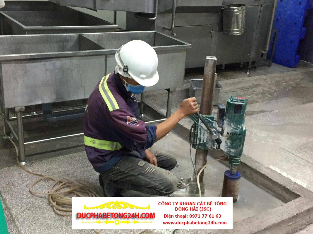 Khoan bê tông lỗ kỹ thuật trong nhà cao tầng