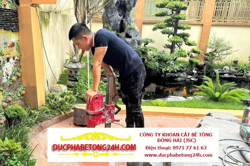 Khoan lõi bê tông phục vụ lắp đặt đường ống, ống thông gió, PCCC