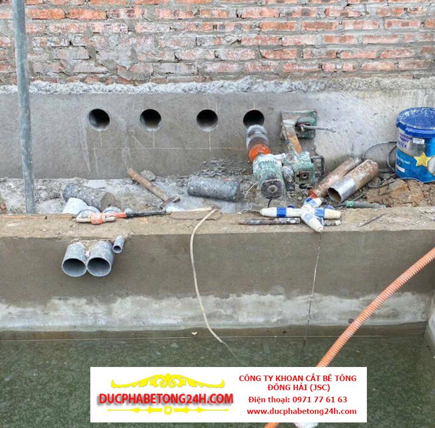 Khoan lõi bê tông phục vụ lắp đặt đường ống, ống thông gió, PCCC