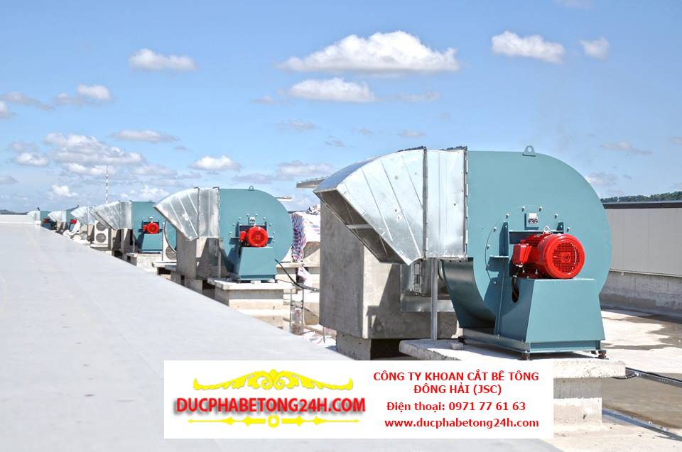 Khoan lõi bê tông phục vụ lắp đặt đường ống, ống thông gió, PCCC