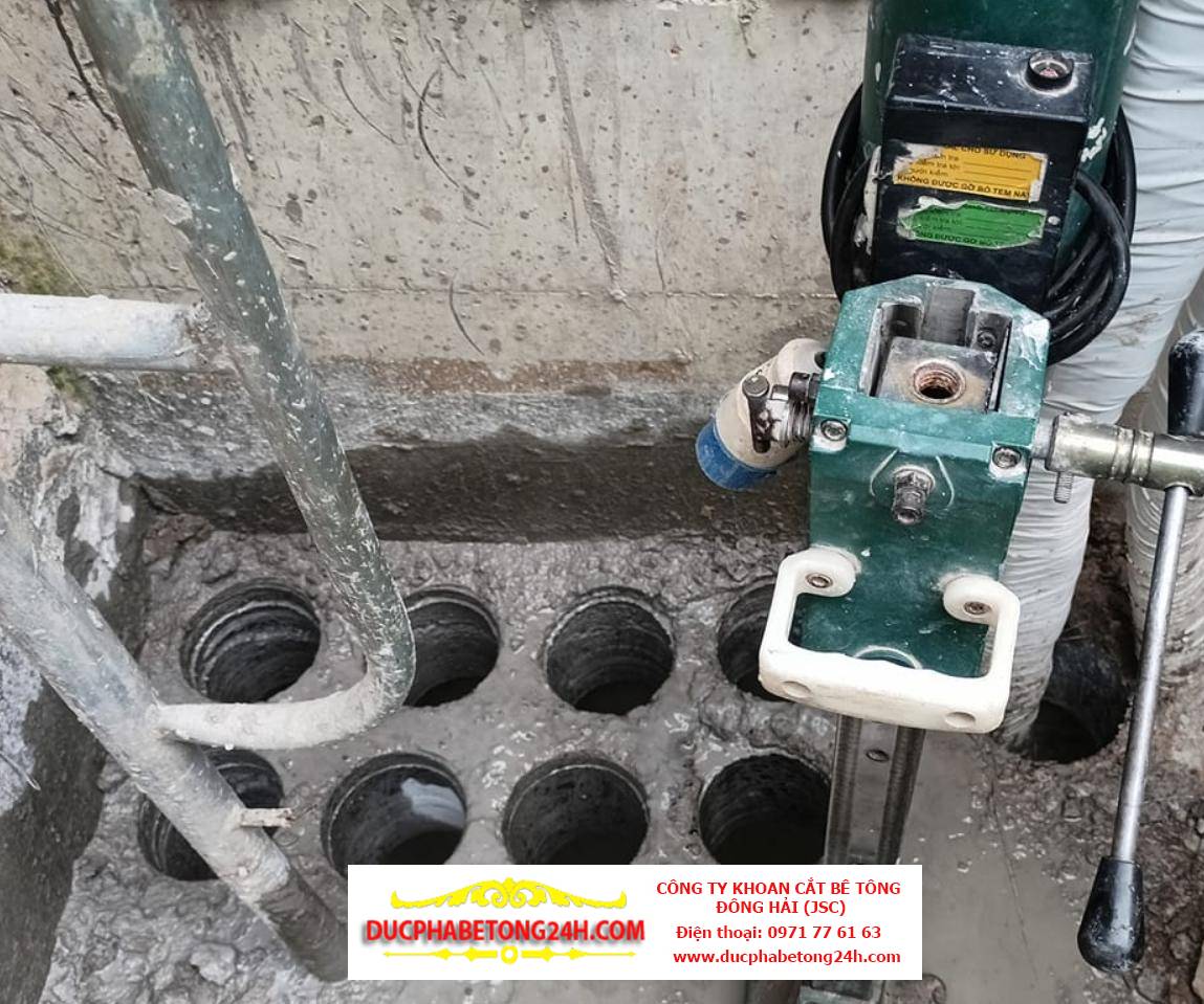 Khoan rút lõi bê tông trong điều kiện chật hẹp