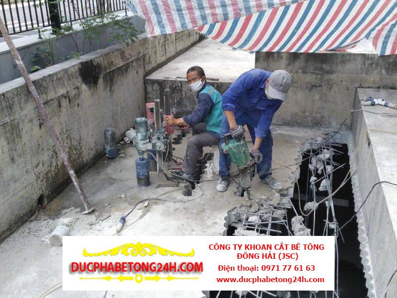 Khoan rút lõi bê tông trong điều kiện chật hẹp