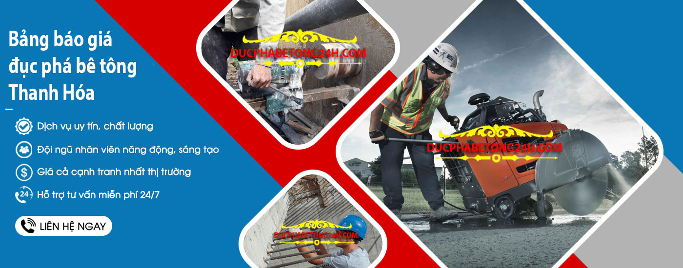 Bảng báo giá đục phá bê tông Thanh Hóa