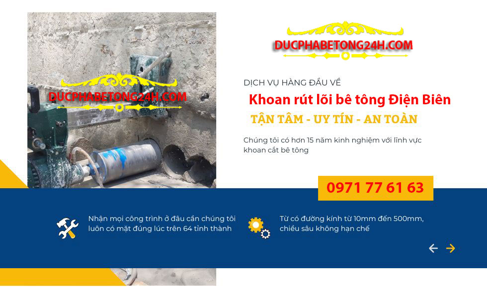 Bảng báo giá khoan rút lõi bê tông Điện Biên
