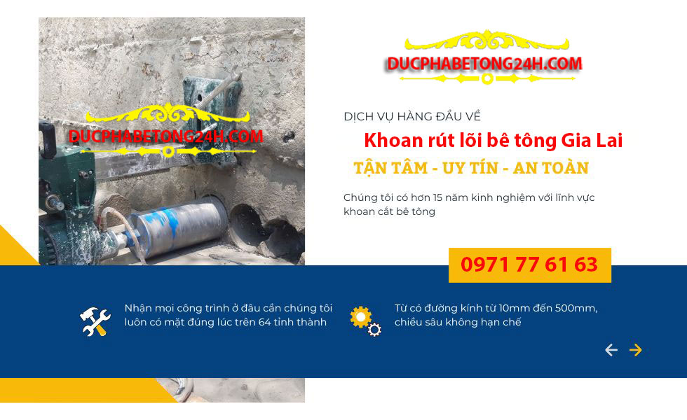 Bảng báo giá khoan rút lõi bê tông Gia Lai