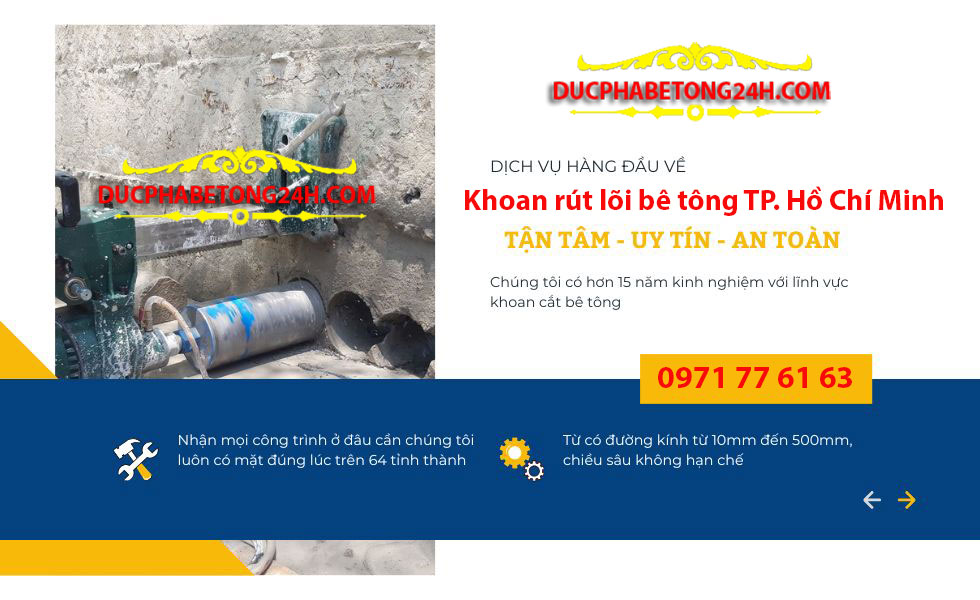 Bảng báo giá khoan rút lõi bê tông TP. Hồ Chí Minh