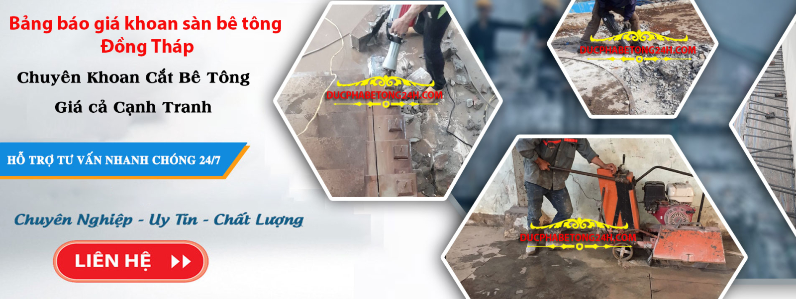 Bảng báo giá khoan sàn bê tông Đồng Tháp