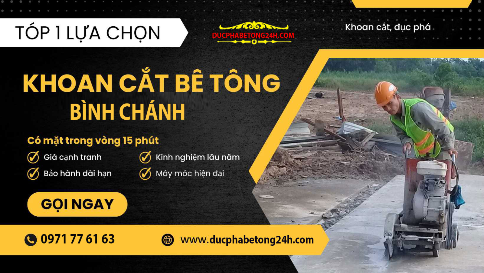 Khoan cắt bê tông Bình Chánh