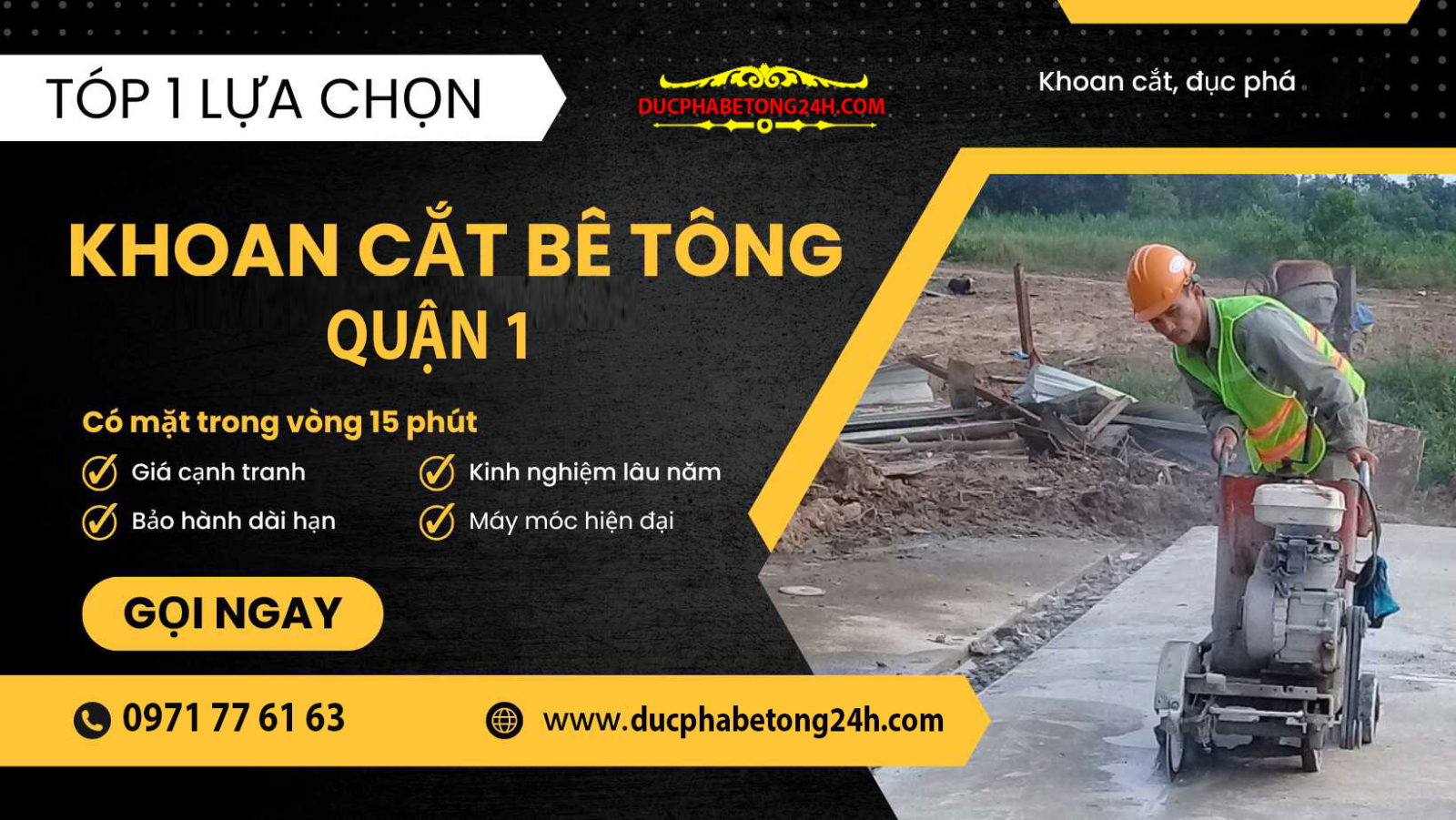 Khoan cắt bê tông Quận 1